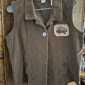 Women’s Brown Corduroy Vest